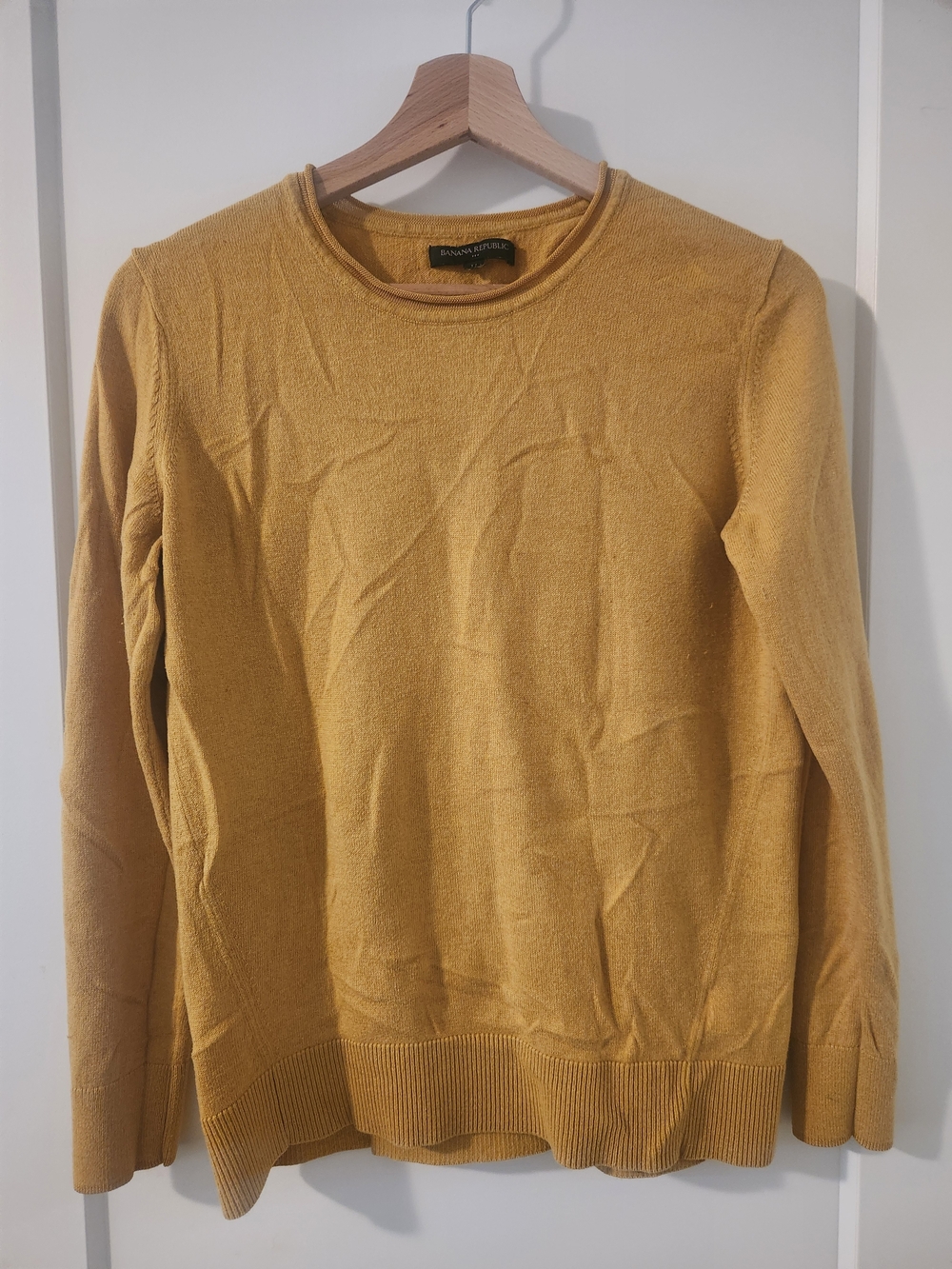 Women's Mustard Crewneck Sweater by Banana Republic